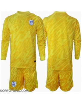 Billige Fotballdrakt England Keeper Replika Bortedraktsett Barn EM 2024 Langermet (med bukser)